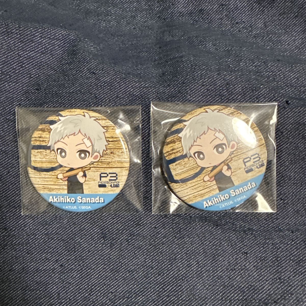 ペルソナ3 リロード 真田明彦 伊織順平 R baker 缶バッジ アクスタ