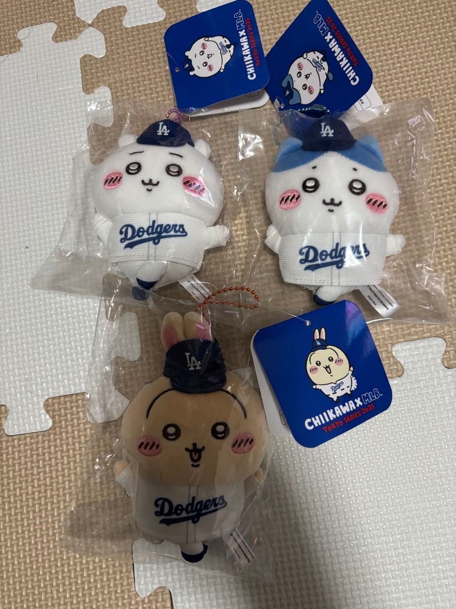 ちいかわ×MLB TOKYO SERIES マスコット ドジャース 3点セット｜Yahoo