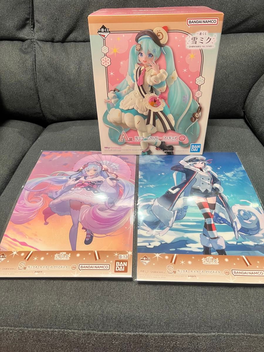 一番くじ 雪ミク 2026 フィギュア A賞 クリアポスター 2種｜Yahoo
