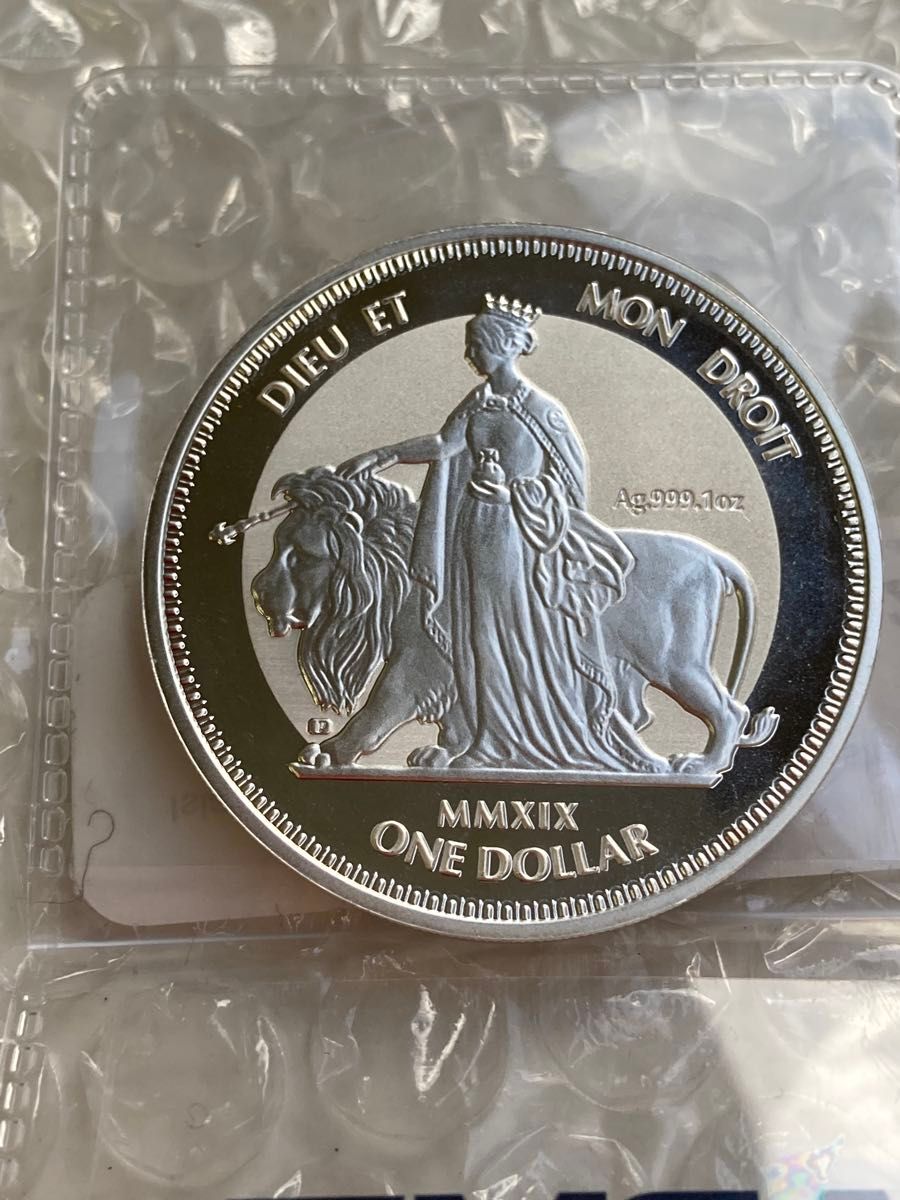 未開封品 ウナとライオン 2019年 イギリス領ヴァージン諸島 1オンス 1