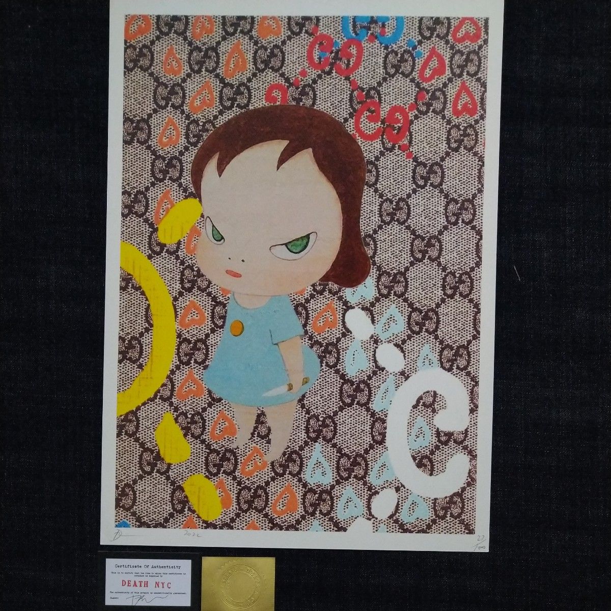 DEATH NYC 奈良美智 GUCCI オマージュアートポスター｜Yahoo!フリマ