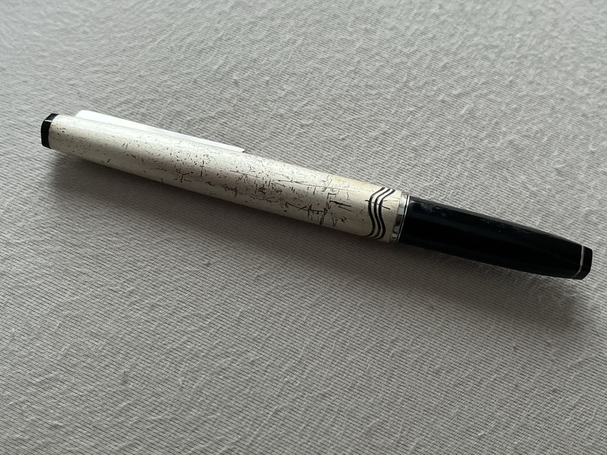 プラチナ万年筆 22k ショート 中字 ヘアラインシルバー ポケット 廃盤