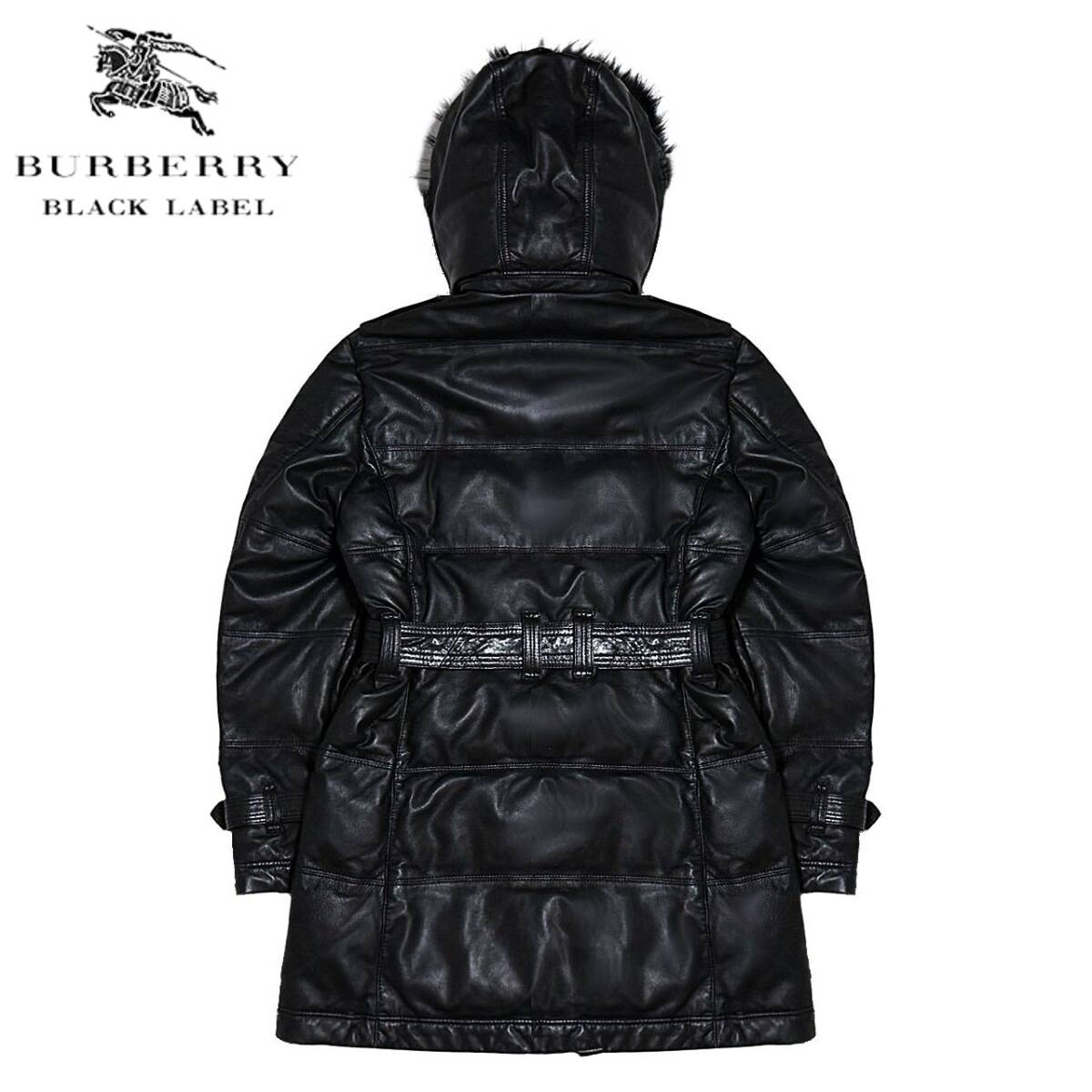 美品 バーバリーブラックレーベル ノバチェック リアルファー 極上