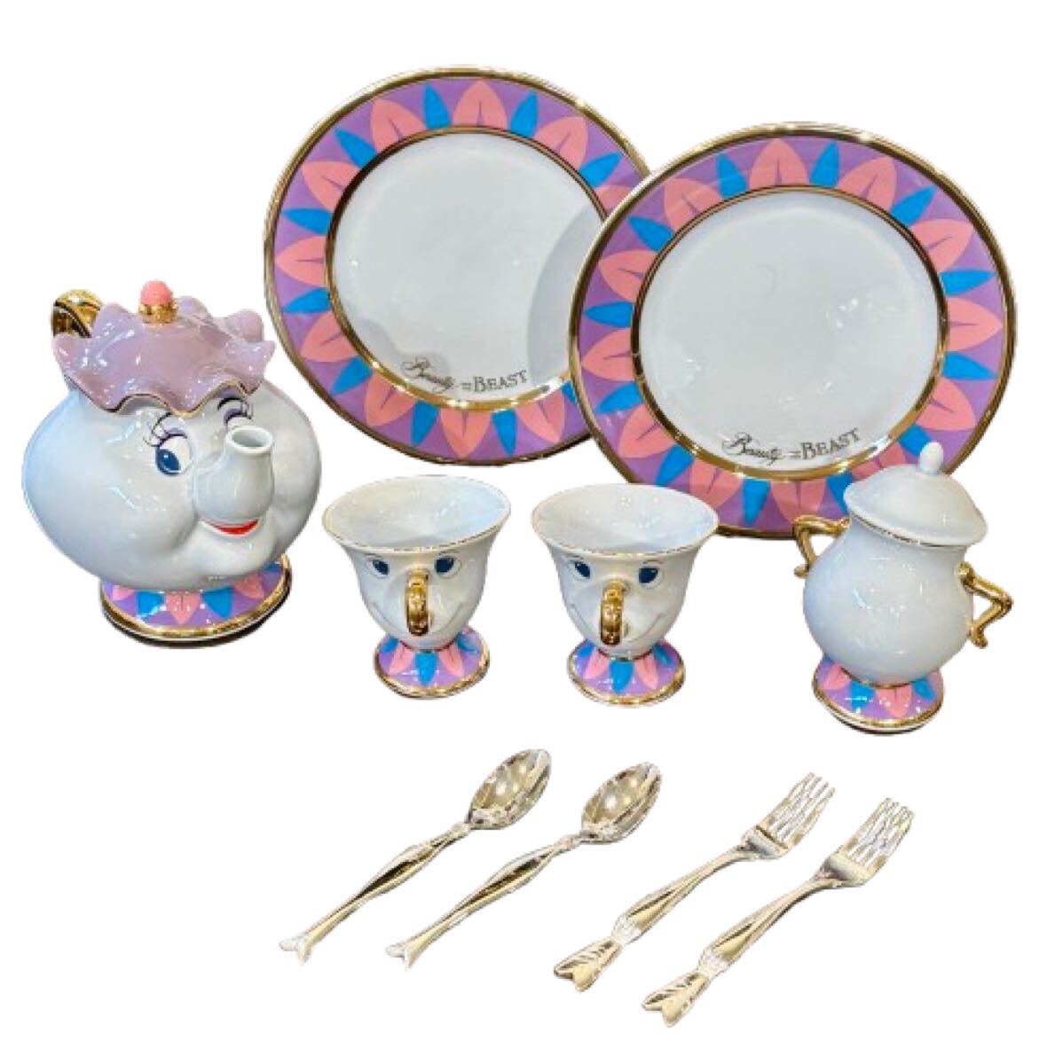 未使用品 東京ディズニーランド限定 美女と野獣 ポット夫人 チップ