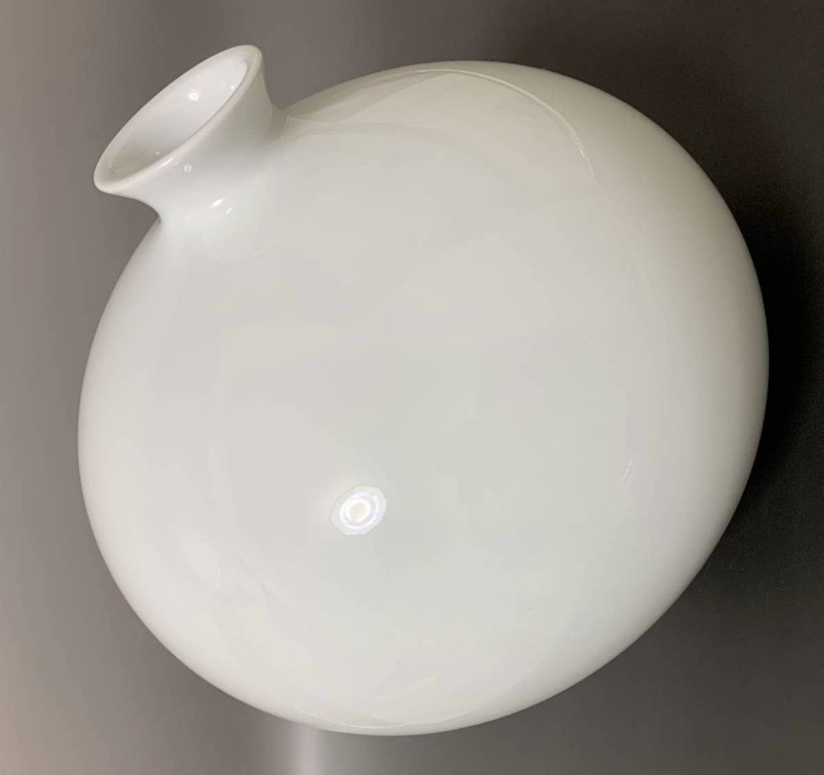 人間国宝 井上萬二 本人作 白磁丸型 壺 共箱 末使用