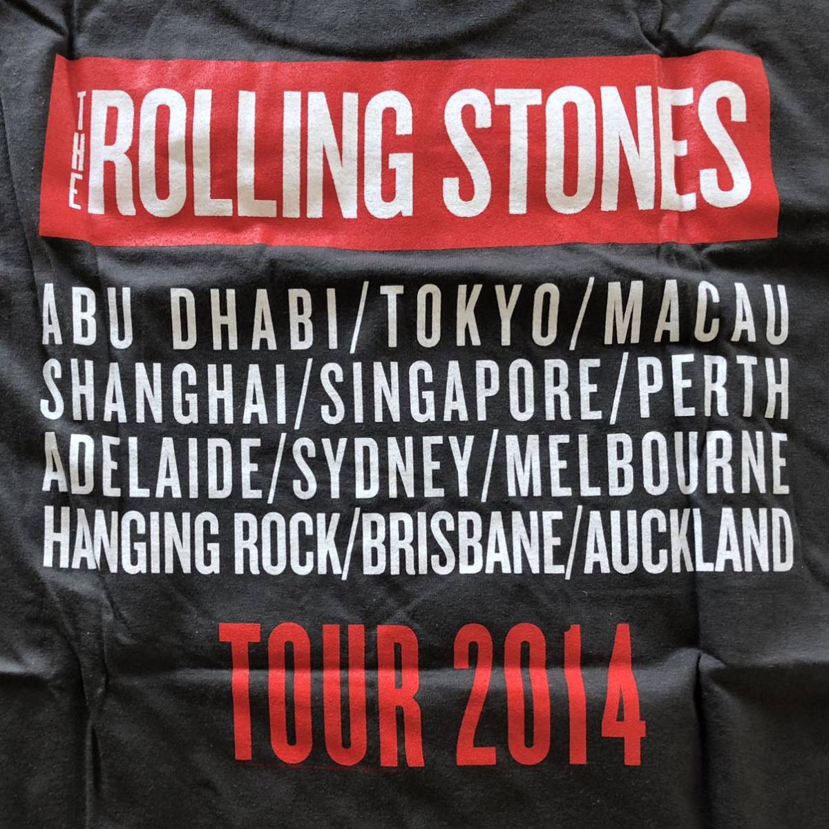 グレーM】ローリングストーンズ 2014 ツアー 公式Tシャツ「14 ON FIRE