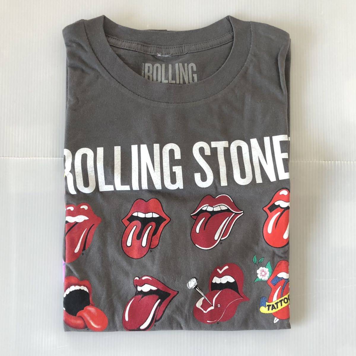 グレーM】ローリングストーンズ 2014 ツアー 公式Tシャツ「14 ON FIRE