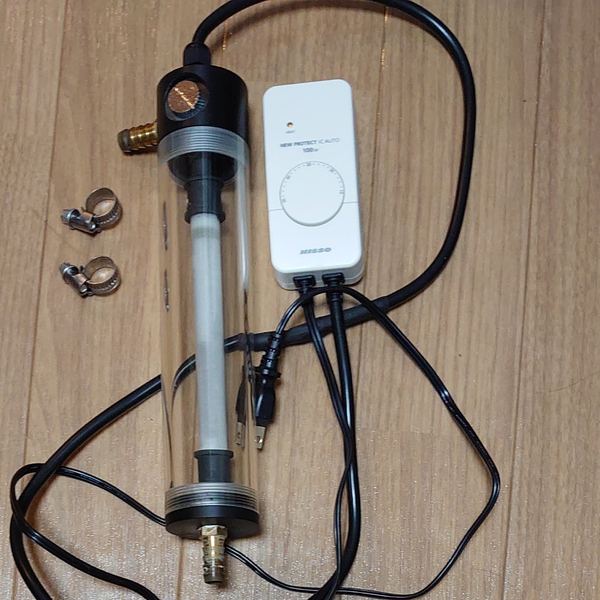 自作水槽用ステンレスインラインヒーター アクアリウムヒーター