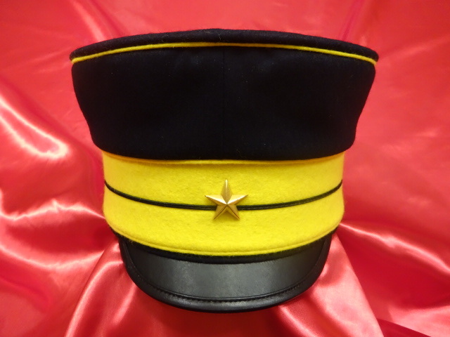 Yahoo!オークション - (17)明治陸軍尉官軍帽(60cm)A型・濃紺・職人C氏