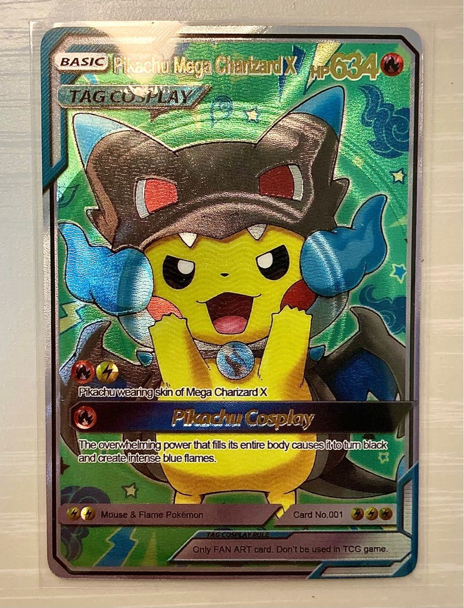 新品未使用】ポンチョを着たピカチュウ 英語 海外限定 同人 カード 10