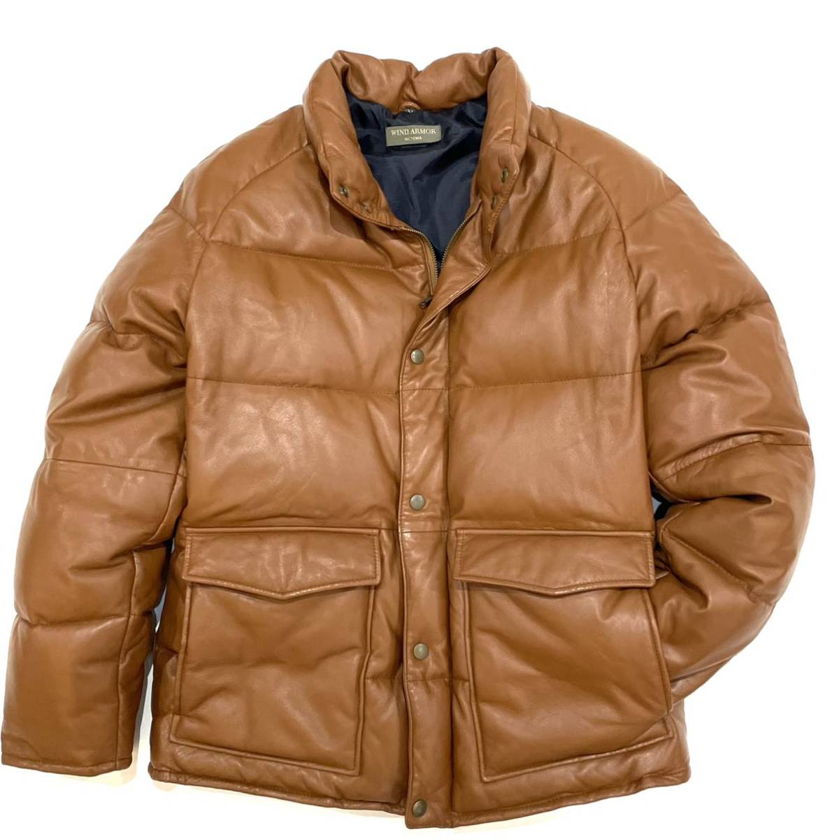 WIND ARMOR ウインドアーマー 羊革 レザーダウンジャケット ブラック
