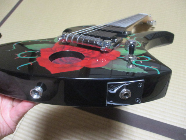 FERNANDES hideモデル ミニ ギター 薔薇髑髏 SKULL ROSE FERNANDES