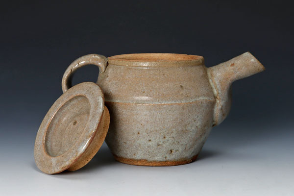 浜田庄司 糠白胴紐鉄絵茶碗 共箱 人間国宝 民藝 R1616