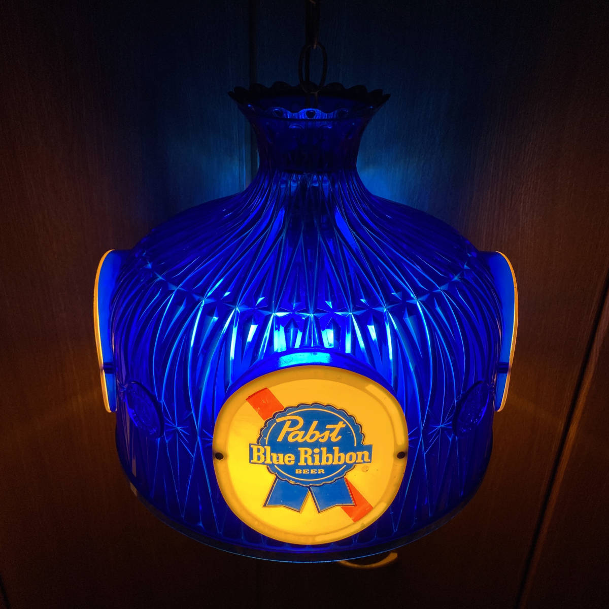 点灯確認済】即日発送 70's Pabst Blue Ribbon 吊り下げ照明 パブスト