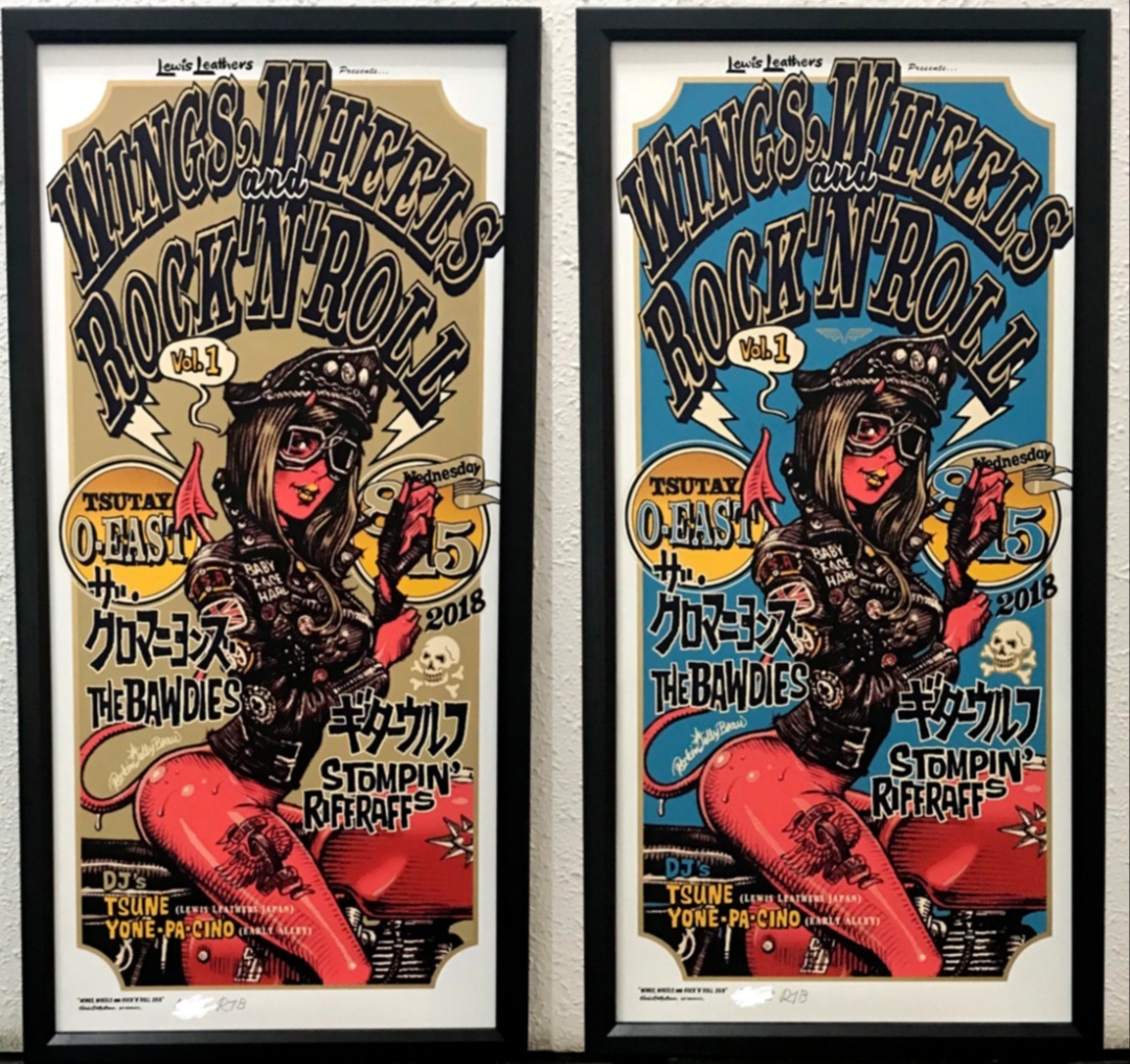 ロッキンジェリービーン シルクスクリーンポスター サイン会 直筆