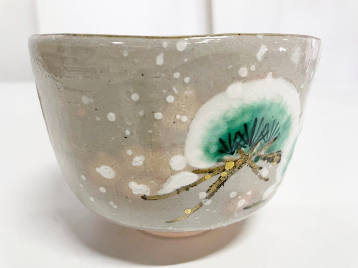 c542【新品・未使用】乾山雪南天 南口閑粋 木箱 茶道具 c542【新品・未