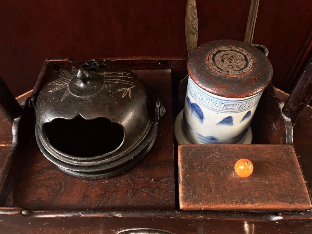 純銀キセル 骨製 彫刻キセル入れセット 煙草具 骨董古美術 2025年最新