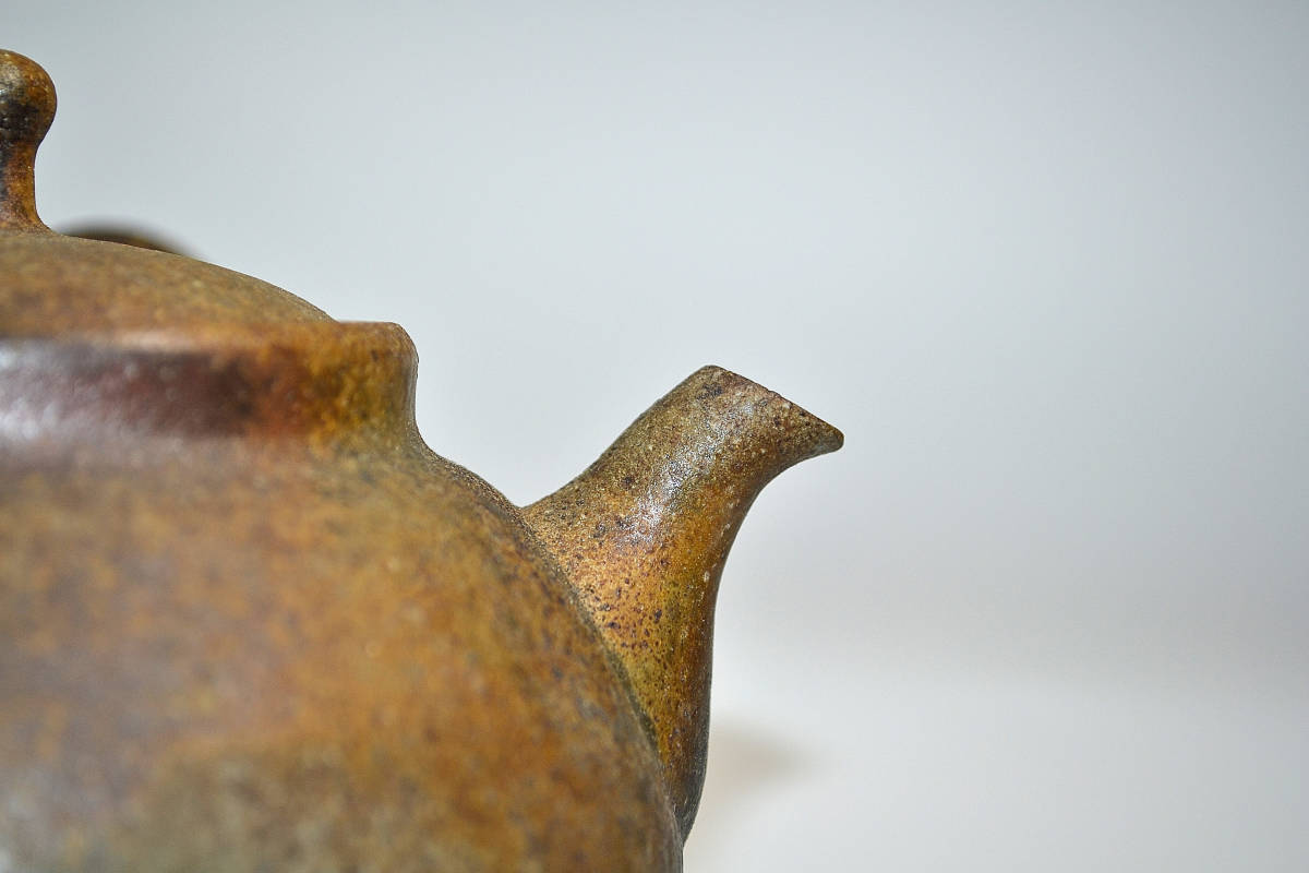 山本広巳『萬古焼 窯変 横手急須②』真作 穴窯焼成 万古焼