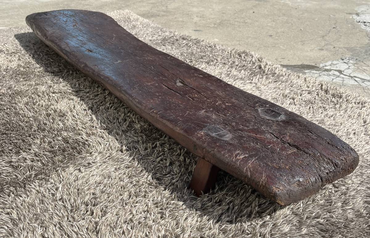 アフリカ セヌフォ族 手彫り 安い ベンチ ベッド 寝椅子 アンティーク