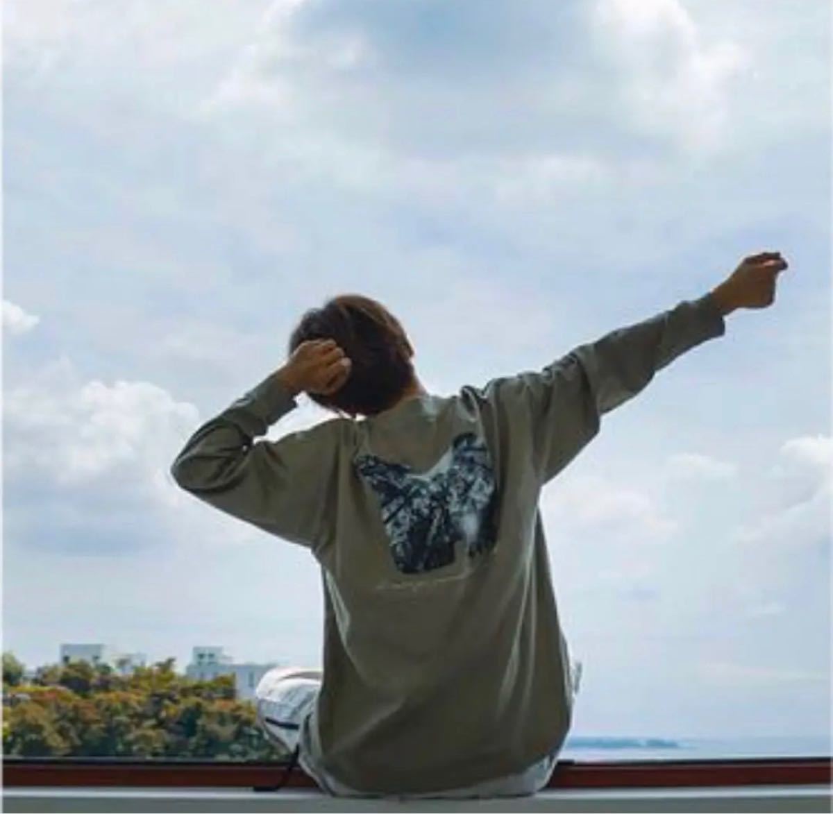 AAA Nissy Naptime フォトプリント ロングTシャツ カーキ Lサイズ 未