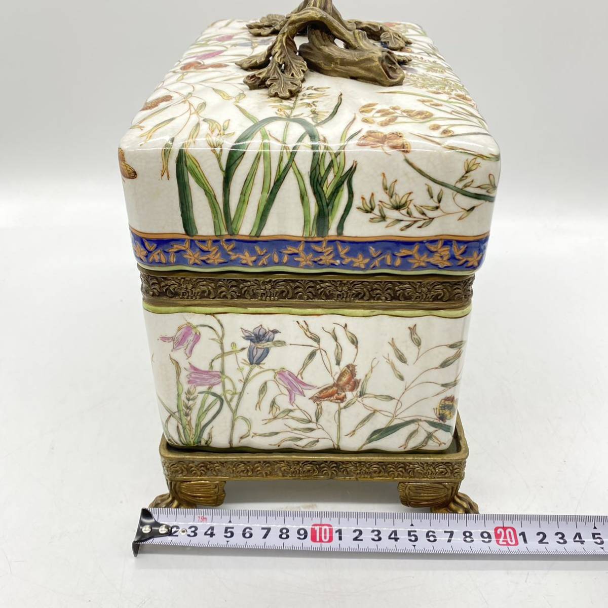 WL 1895 ウォン・リー磁器 ブロンズ 豪華な大きなボウル WWTT372 WL