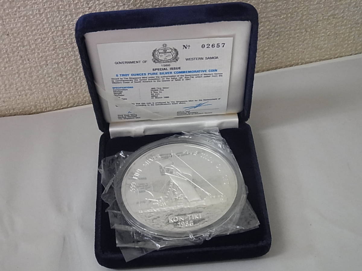 140323H21-0406H-80434A1□SAMOA サモア□1986年 コンチキ号探検記念