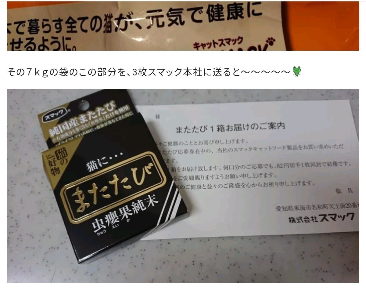 キャットスマック またたび応募券｜Yahoo!フリマ（旧PayPayフリマ）