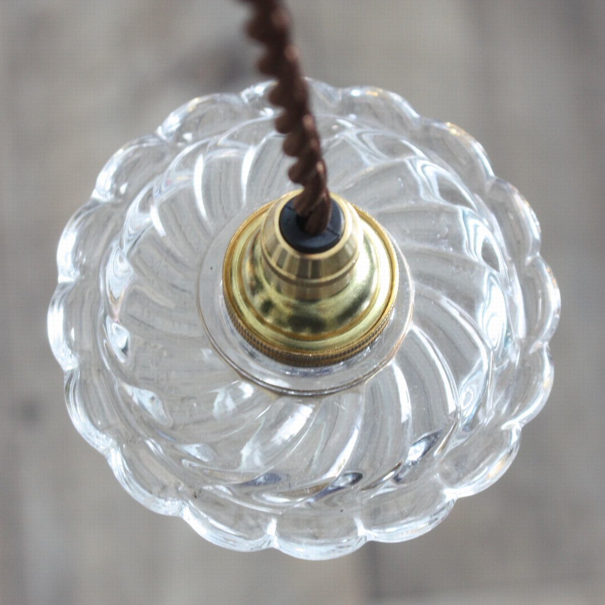 フランス オールドバカラ ガラス 小さな吊下げランプ5 アンティーク