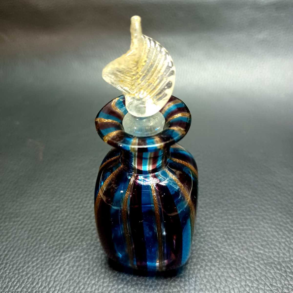MURANO GLASS ムラノ 金彩 ミルフィオリ パフュームボトル ☆ムラノ