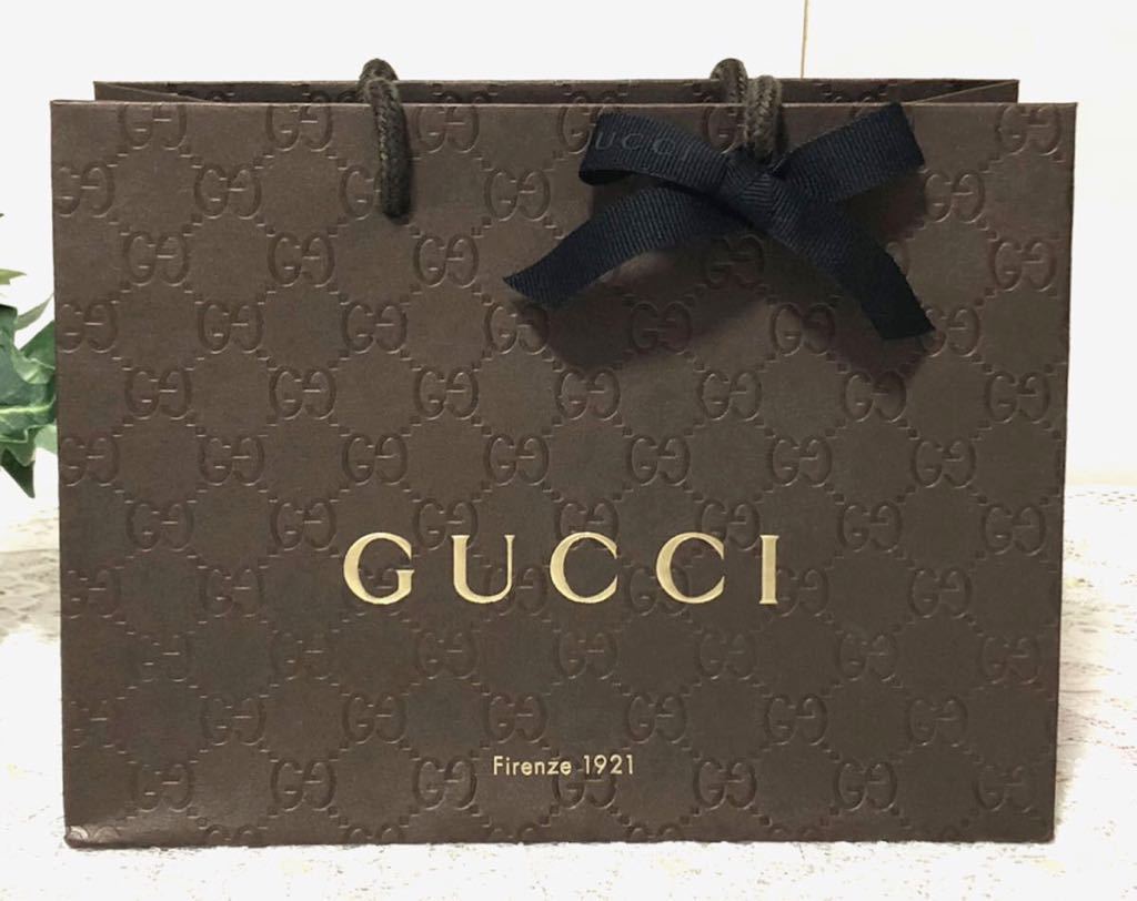 グッチ 「 GUCCI 」ショッパー(463 ) GG型押し 正規品 ブランド紙袋