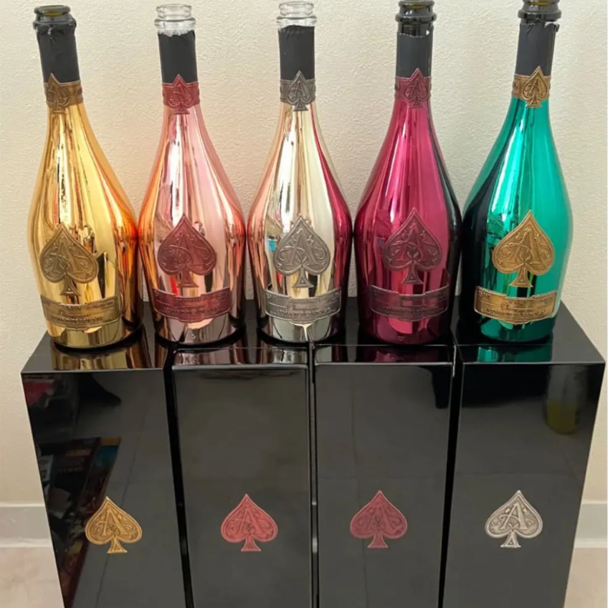 エンジェル ピンク ブルー アルマンド シャンパン 空箱 空瓶 3本セット