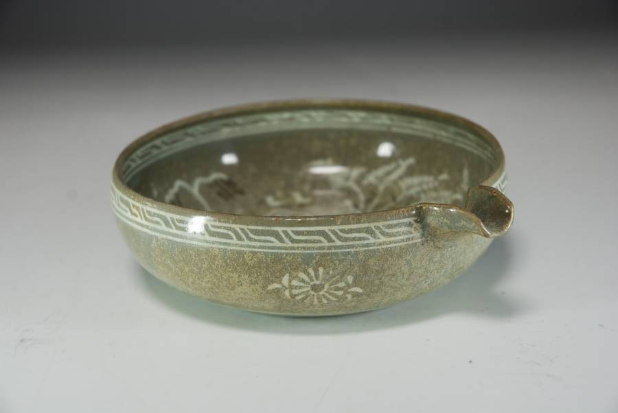 茶碗□朝鮮高麗期 高麗青磁古青磁 金継直し有 古玩 唐物 陶磁李朝 077