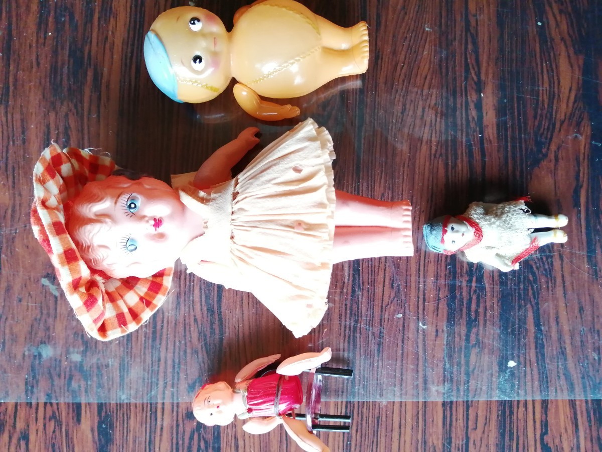 アンティーク レトロ セルロイド 人形 女の子D 抱き人形 着せ替え人形