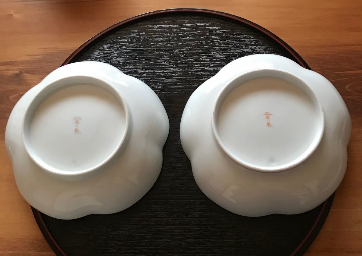 深川製磁 オールド深川 染錦花丸紋 高台鉢 菓子鉢 盛り鉢 【