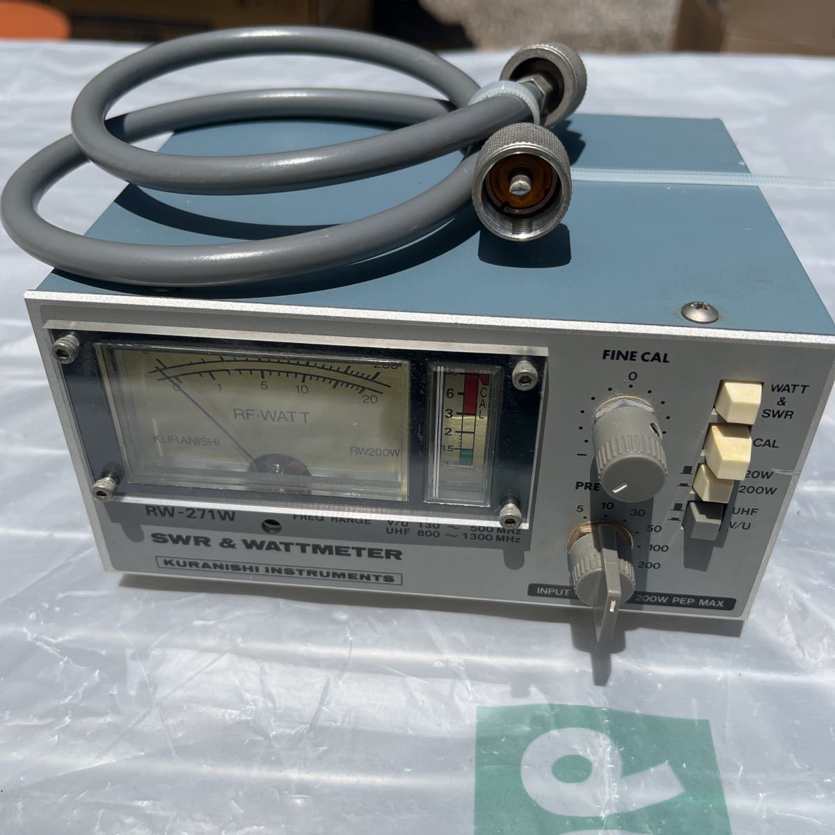 KURANISHI/クラニシ SWR & WATTMETER RW-215A FREQ1.8-500MHz 通過形