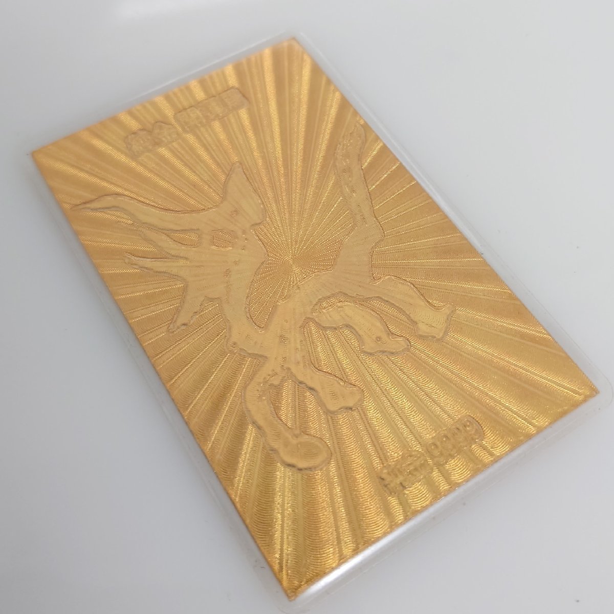 86】純金記載 開運馬秘符 左馬 カード 純金999？ 重量約5g（ラミネート