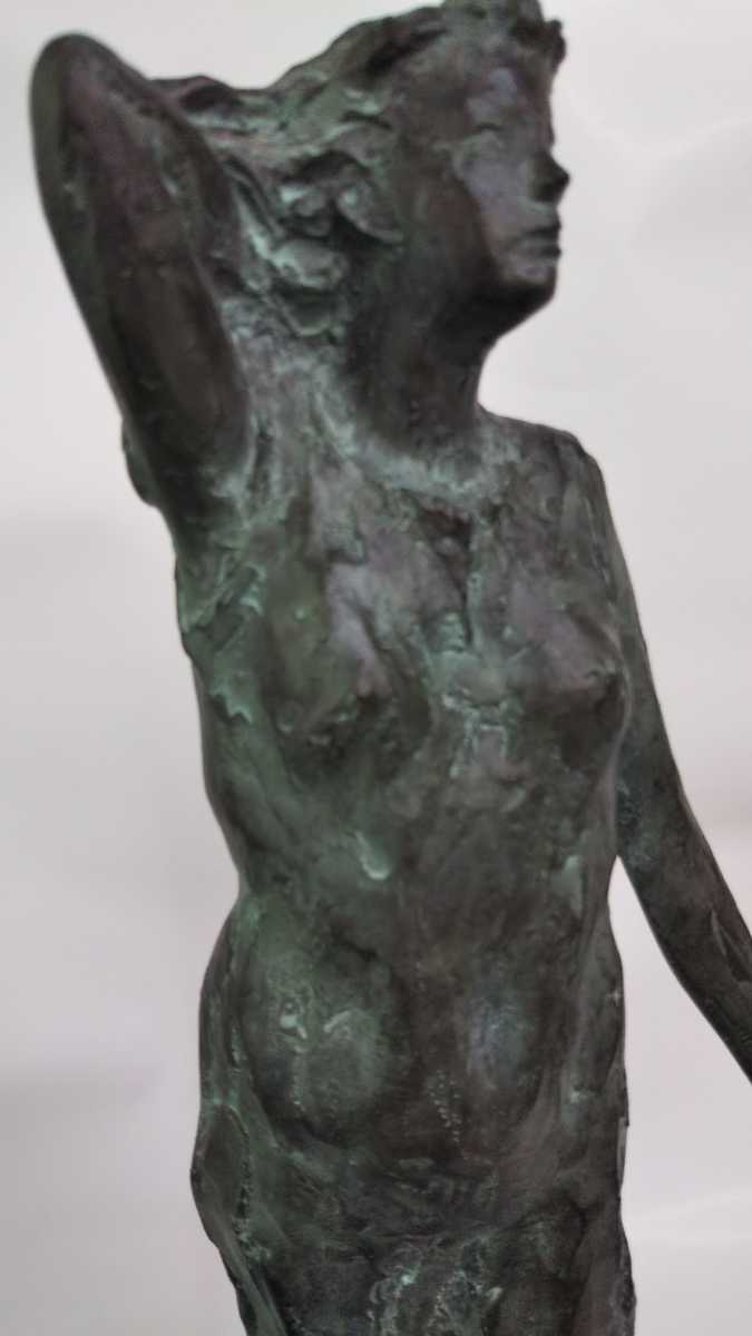 峯 孝氏作 『祈り』ブロンズ彫刻 約25cm 峯 孝氏作 『祈り』ブロンズ彫刻