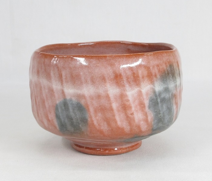 E3298】茶道具 楽茶碗 平安祥悦 造 光悦七種之内 毘沙門堂 赤楽 茶碗