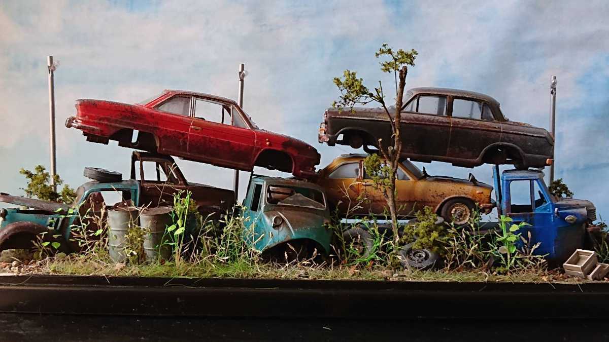 Yahoo!オークション - 「昭和ジオラマ スクラップ置場 完成品」