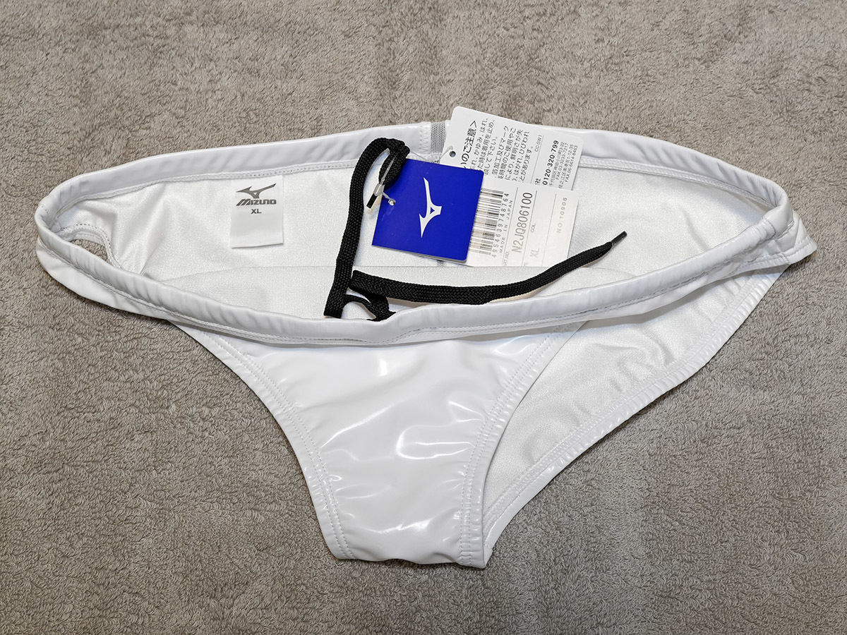 XL・ミズノ(mizuno)メンズVパンツ水球ウォーターポロ・白