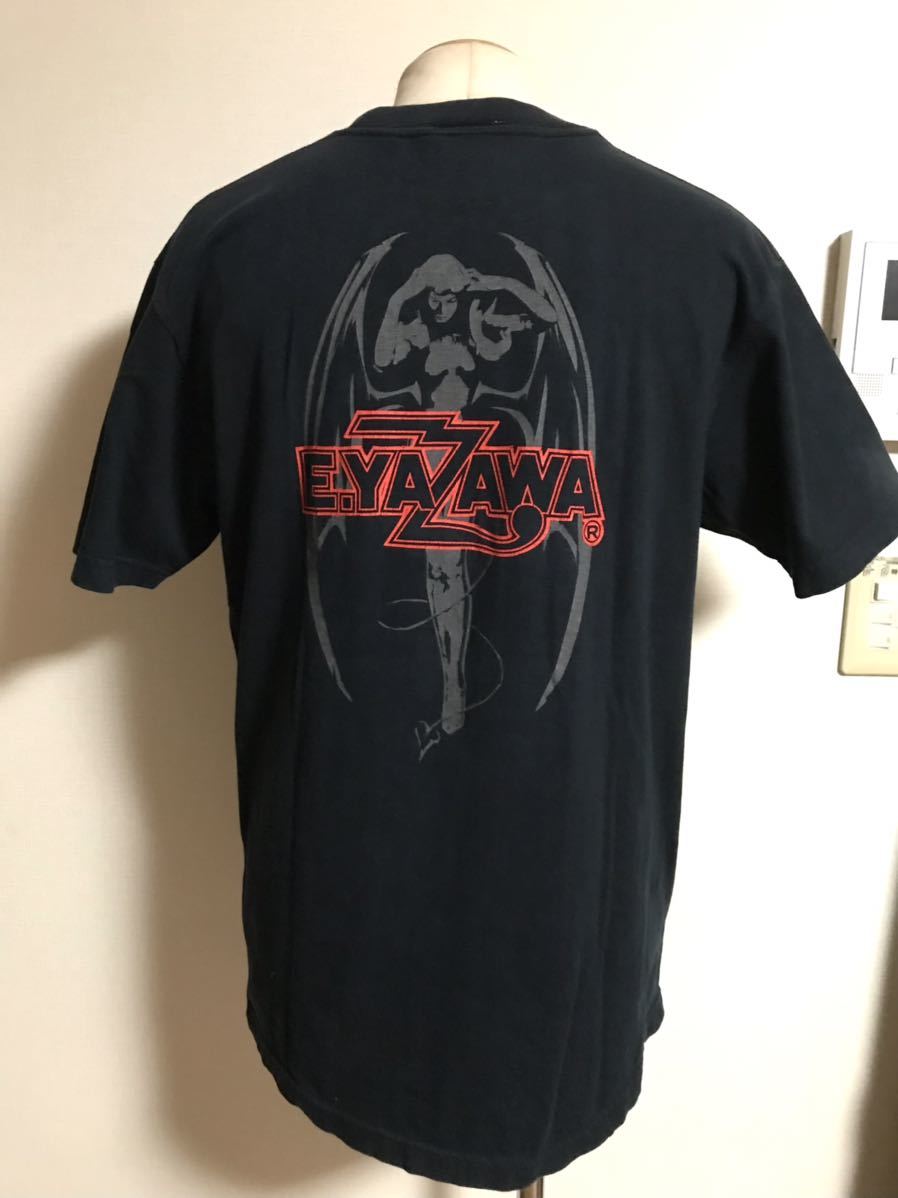矢沢永吉 E.YAZAWA Tシャツ ロゴ ブラック 黒 MサイズかLサイズ