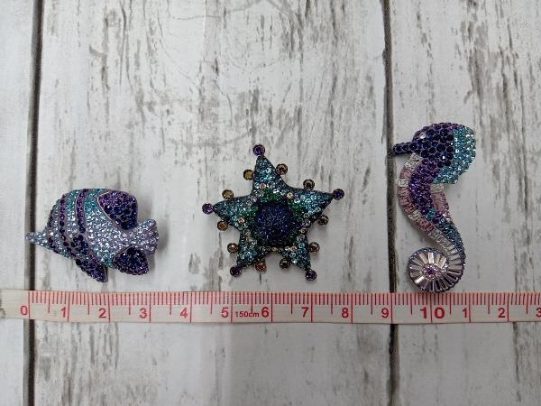 SWAROVSKI】スワロフスキー ブローチ 海の生き物3点セット 熱帯魚