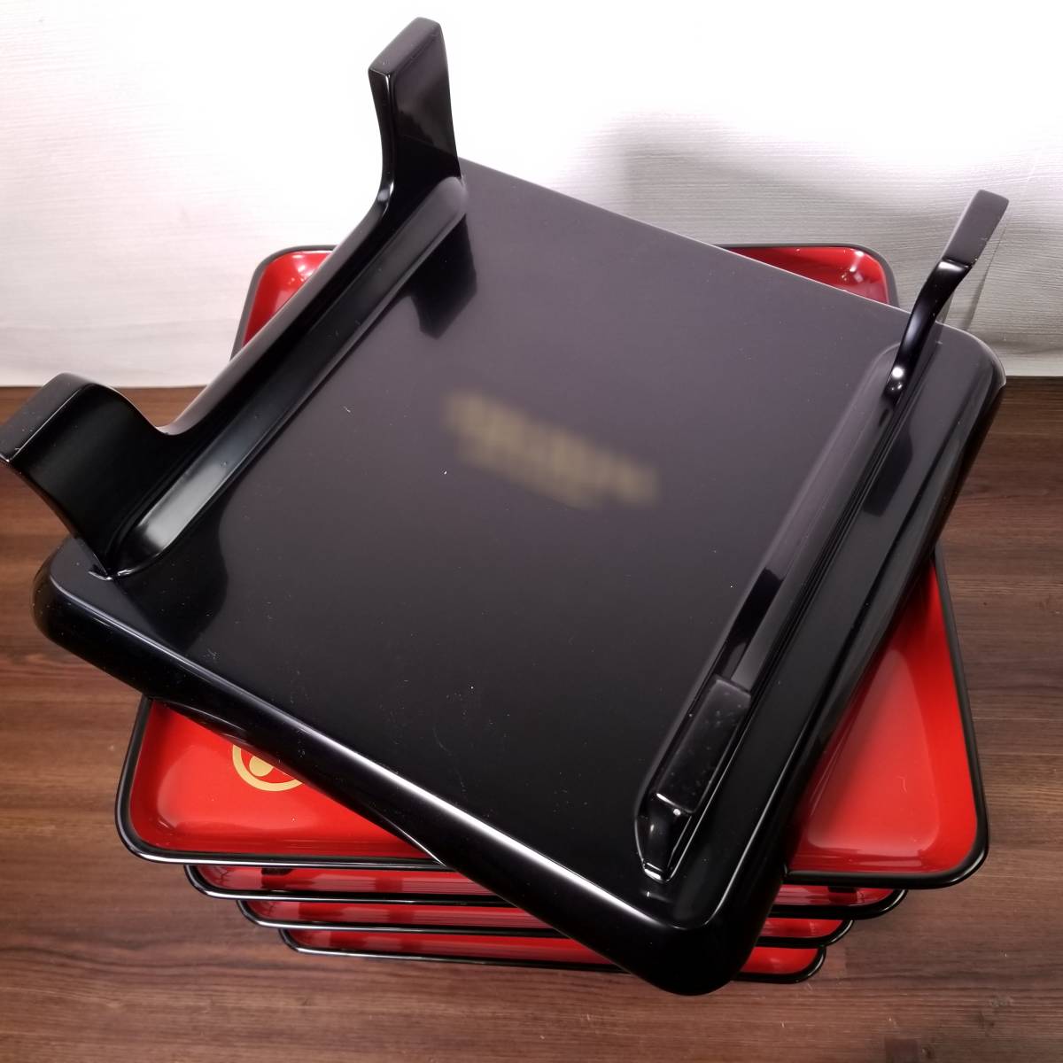 札幌発 輪島塗 輪光堂謹製 足つき お膳 会席 二の膳 脚付膳 五