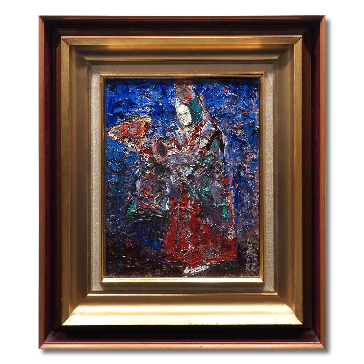 油絵 人物画 6号