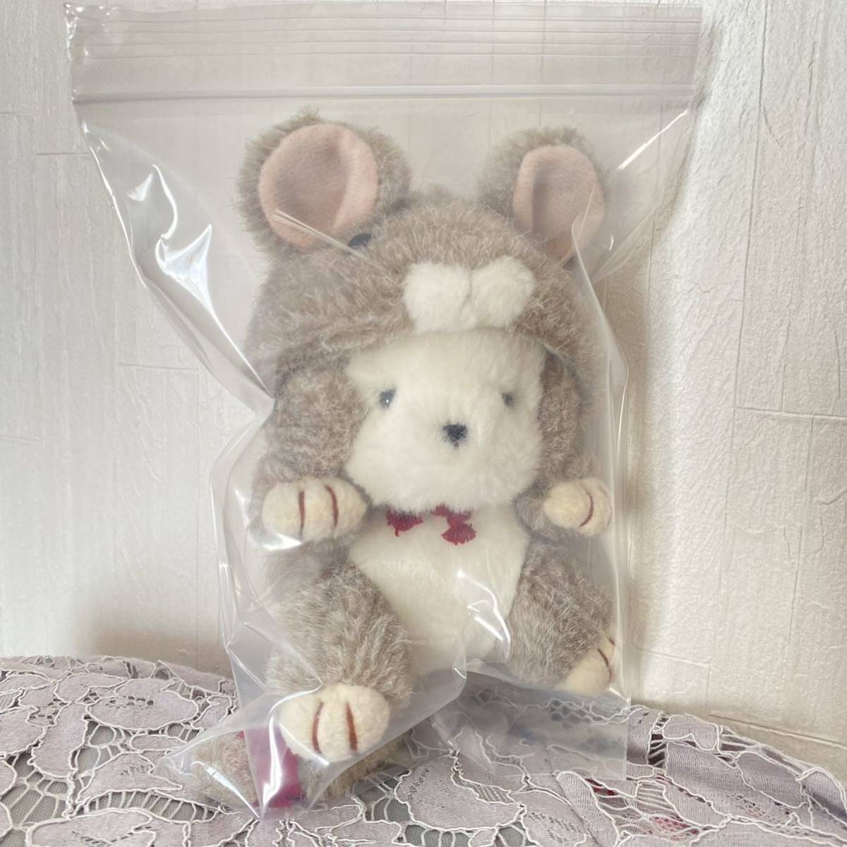 うめ吉 鈴付き ねずみ 着ぐるみ 2体セット ぬいぐるみ オリエンタル