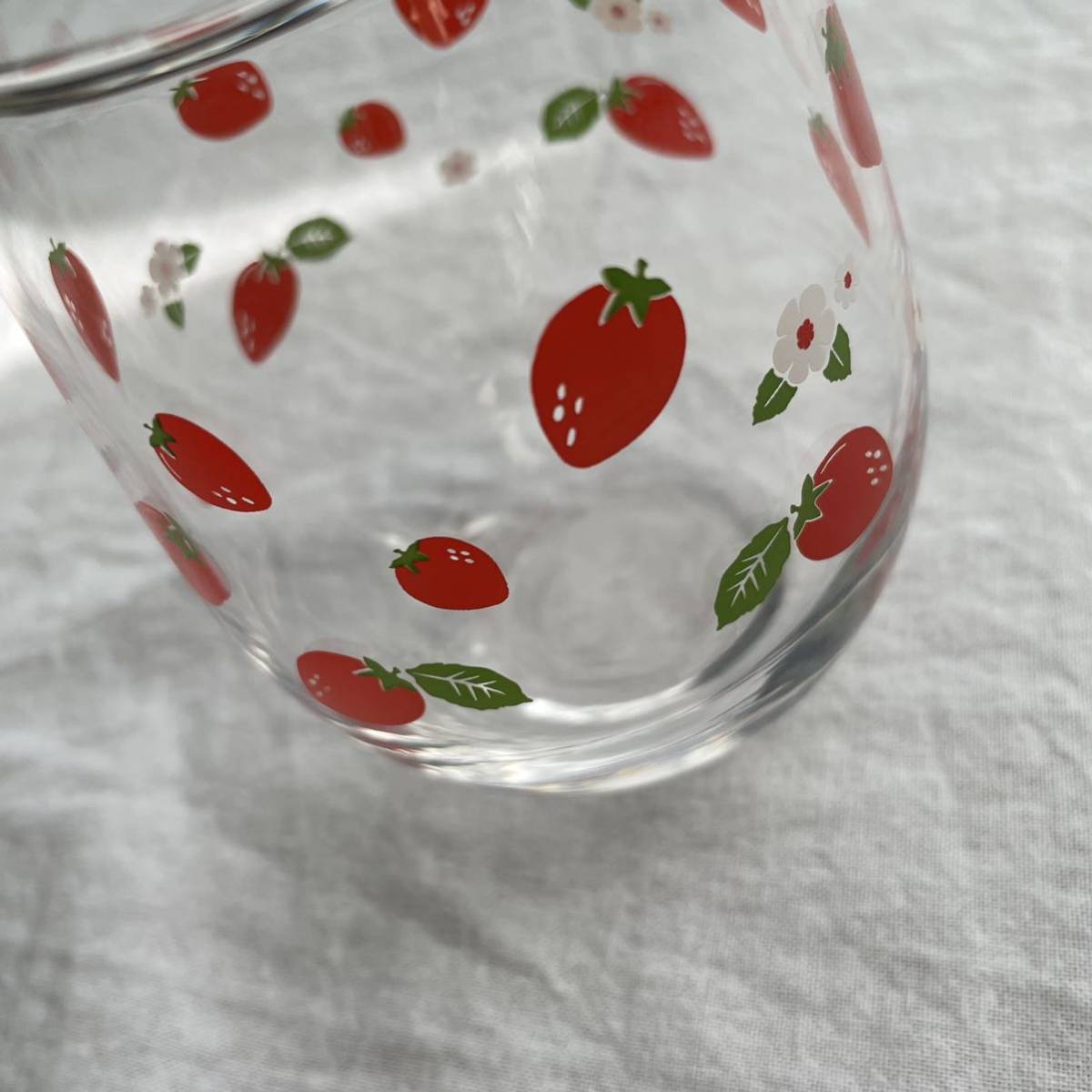 2個セット いちごのグラス 昭和レトロ グラス ガラスコップ 昭和レトロ