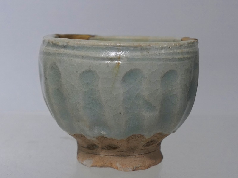 海】タイ古陶磁 博物館級青磁鉢 スンコロク 宋胡録 骨董品 時代品