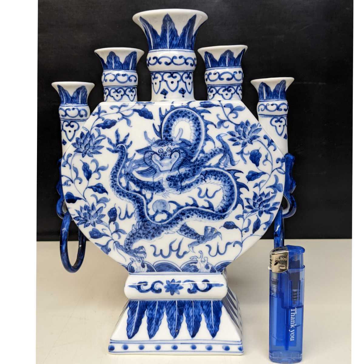 古染付花瓶 大清康熙年製 古染付花瓶 大清康熙