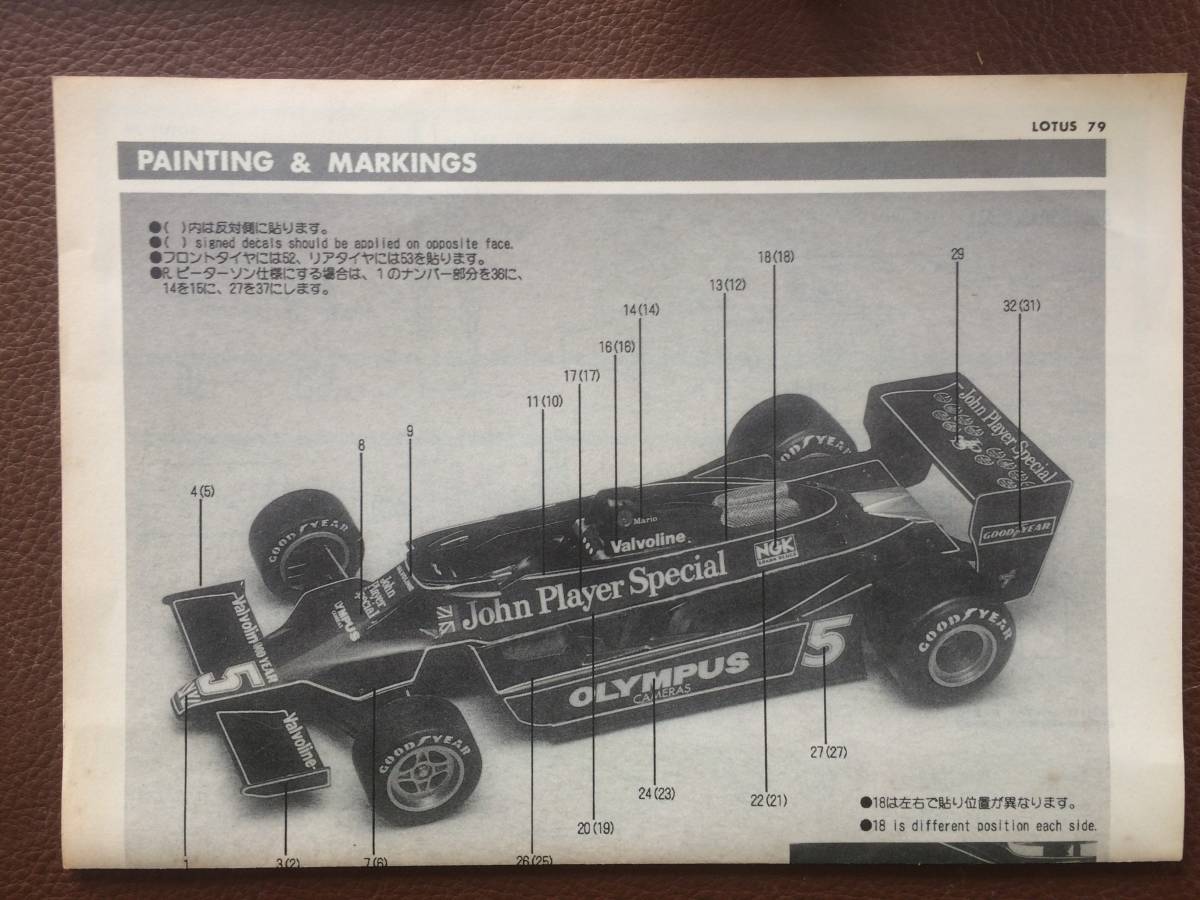 1/24 WAVE ウェーブ LOTUS 79 ロータス79 フルキット② WAVE 1⁄24 LOTUS