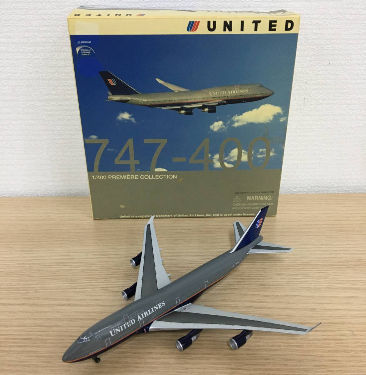 ボーイング 747-400 UNITED Air 1/100 USA製 ボーイング 747-400